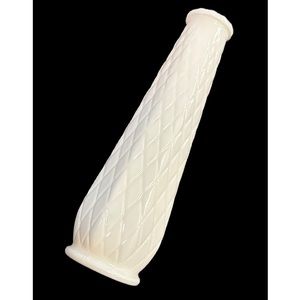 Vintage Milk Glass Vase by Brody. Diamond Pattern Milkglass
